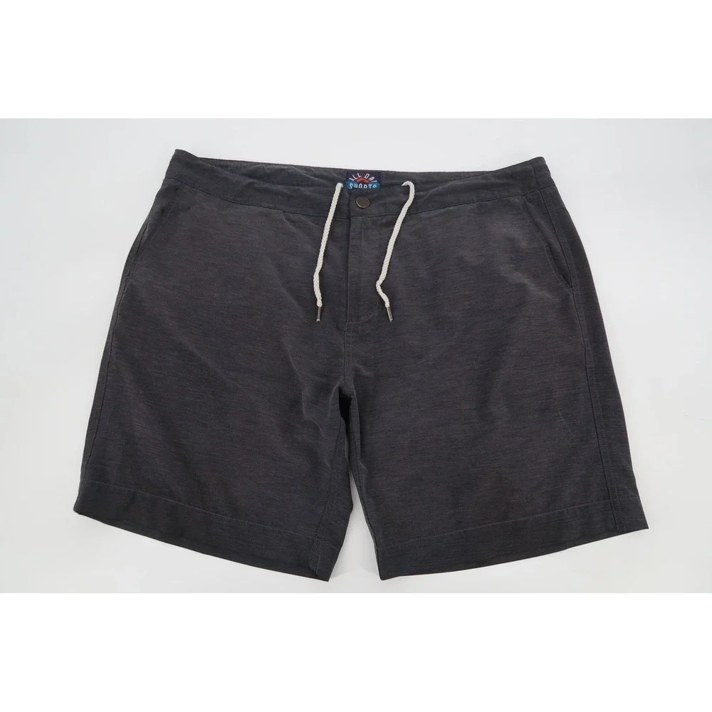 Faherty All Day Shorts Mens 38 Charcoal Gray Hybrid Stretch Quick Dry 8 Inseam